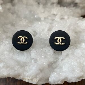 Upcycled CHANEL buttons to earrings